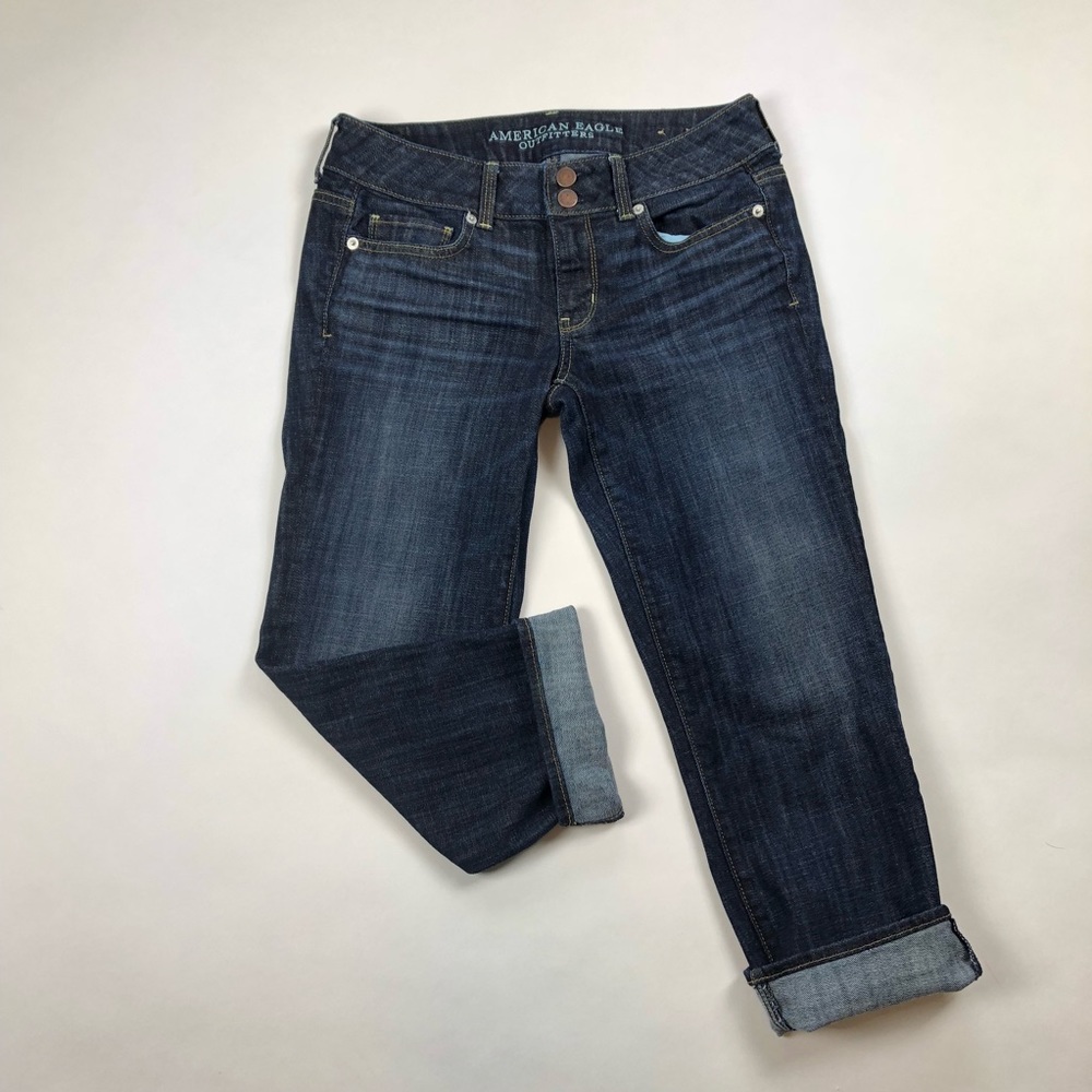 American Eagle Artist Crop Stretch Jeans Capri